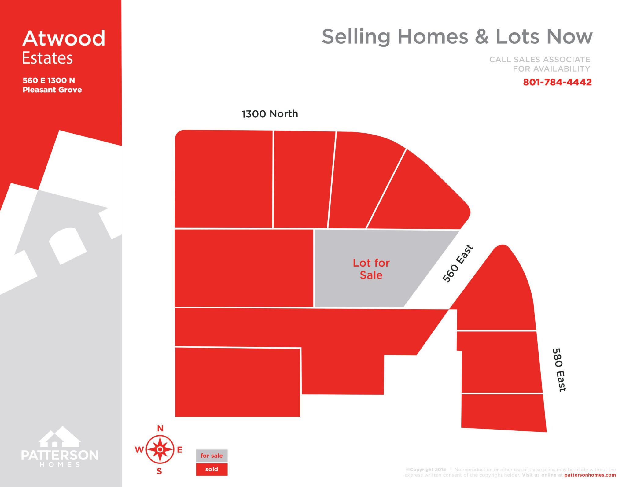 Atwood Estates Community displaying homes and lots for sale, illustrating a vibrant neighborhood with diverse living options.